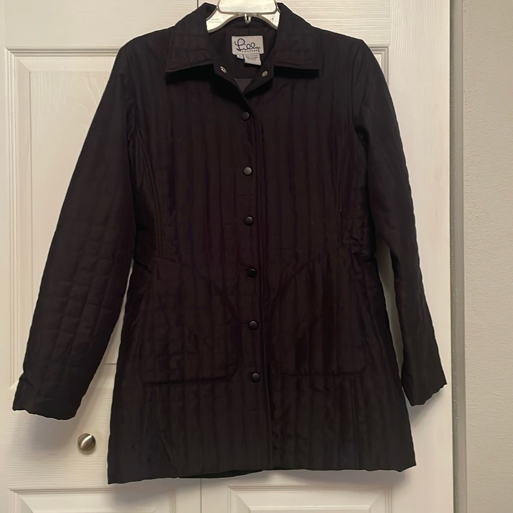 LILLY PULITZER Black Lightweight Quilted Coat Small